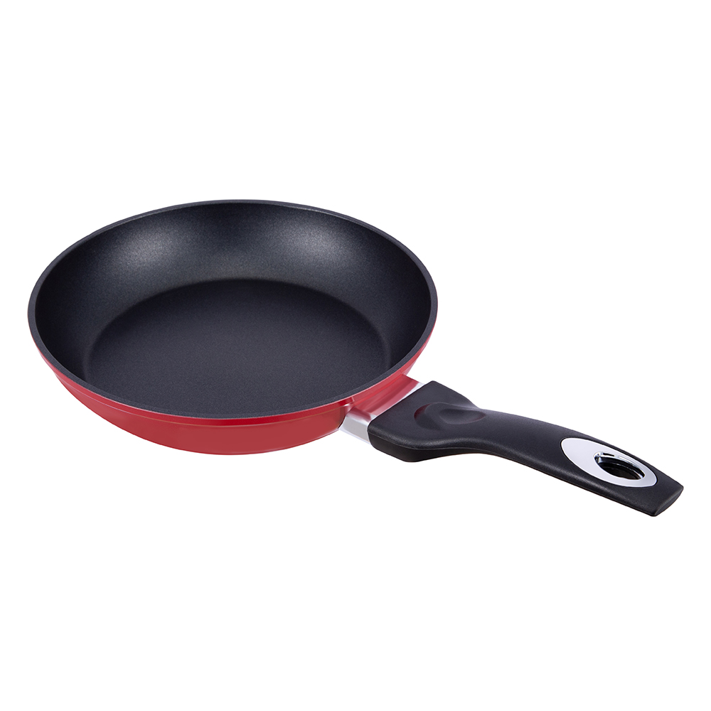 26*5,0 cm černo/červená nepřilnavá hliníková pánev bez víka JY-RF29-1-2650
